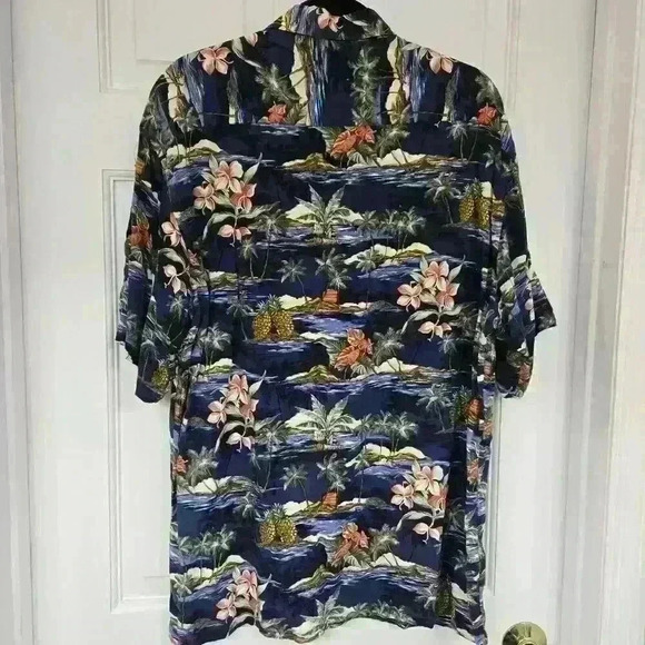 Campia Men's Hawaiian Style Buttons Shirt,Size L - Picture 1 of 3